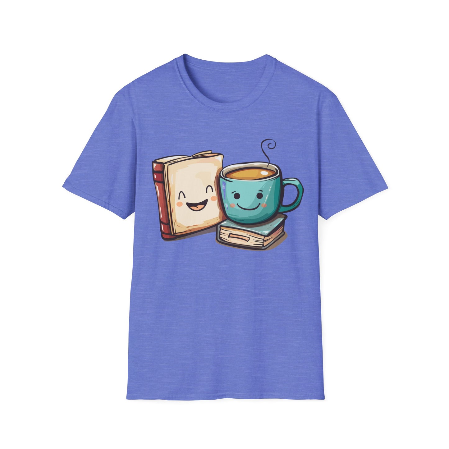 Book and Coffee Graphic T Shirt