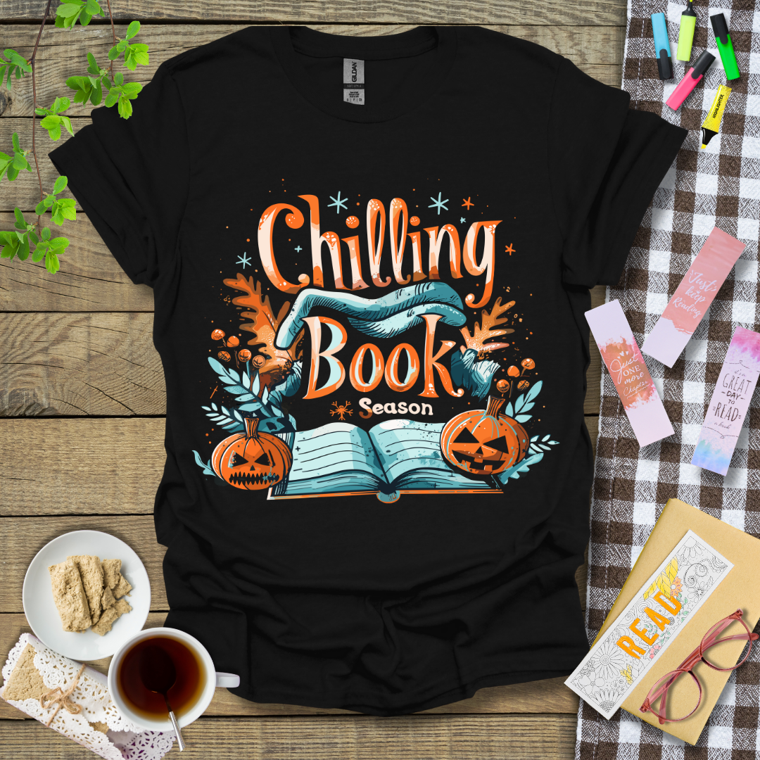 Chilling Book Season Graphic T Shirt