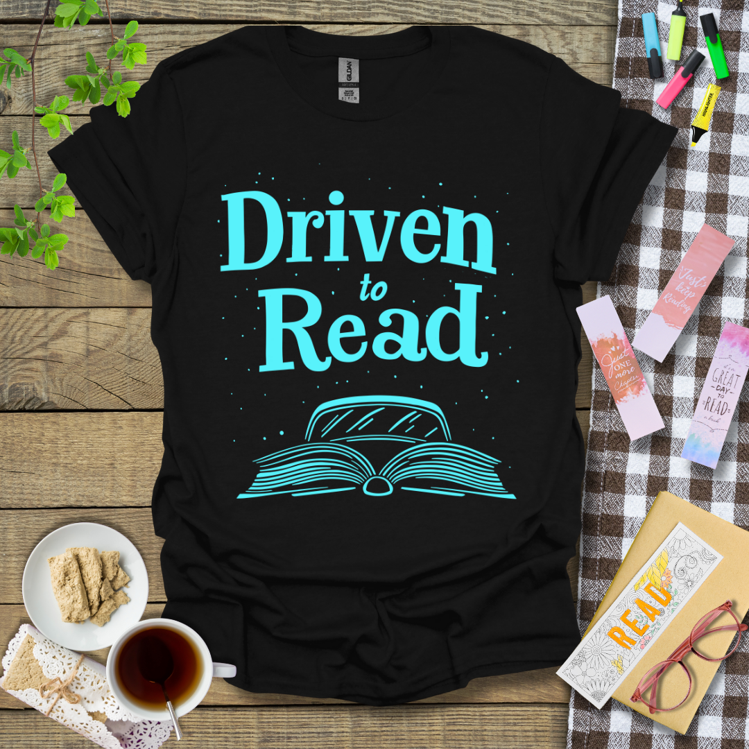 Driven To Read Blue Style Graphic T Shirt