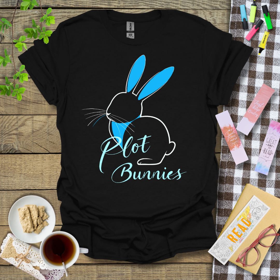 Plot Bunnies Blue Version Graphic T Shirt