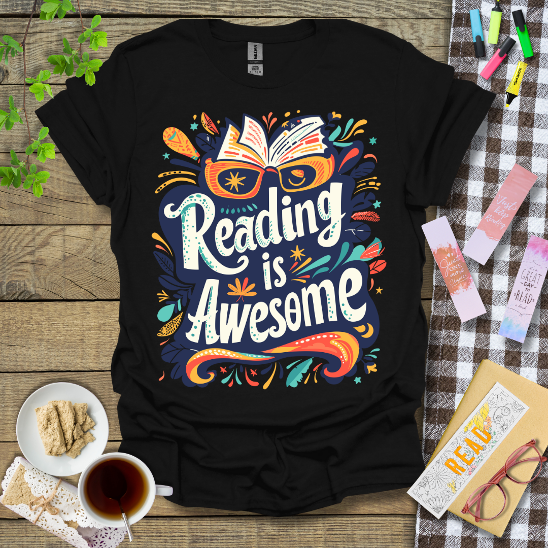 Reading Is Awesome Graphic T Shirt