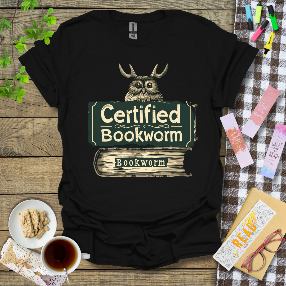 Certified Bookworm Graphic T Shirt