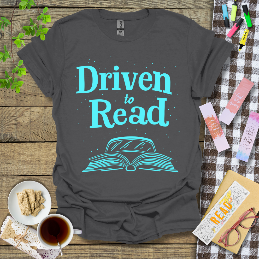 Driven To Read Blue Style Graphic T Shirt
