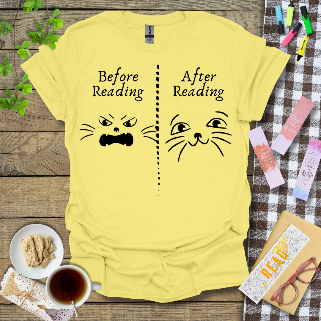 Before Reading - After Reading Graphic T Shirt