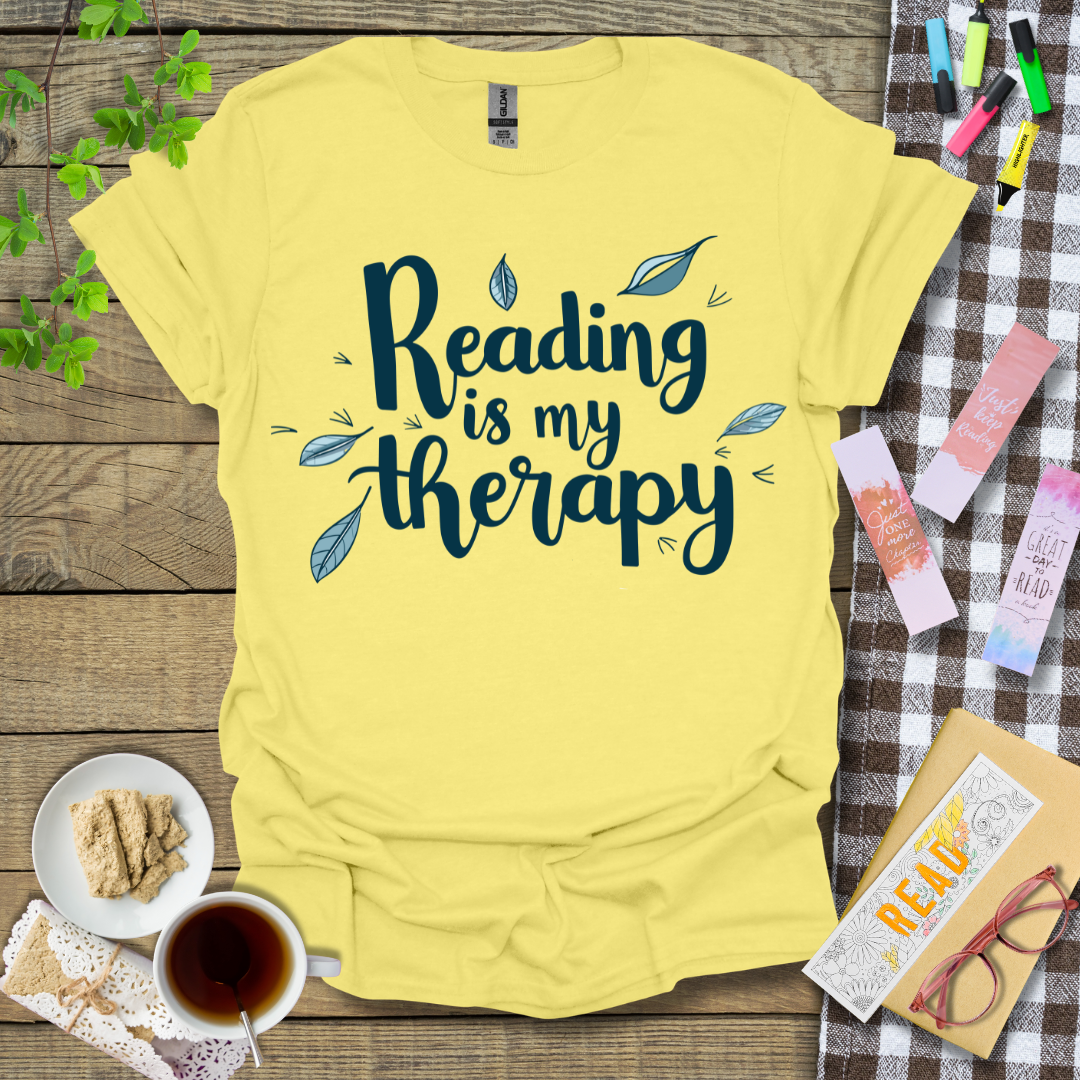 Reading Is My Therapy Graphic T Shirt