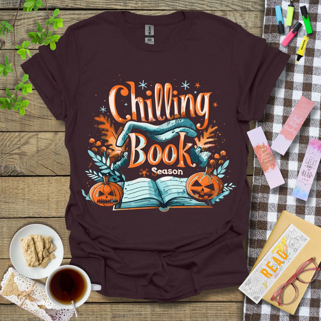 Chilling Book Season Graphic T Shirt