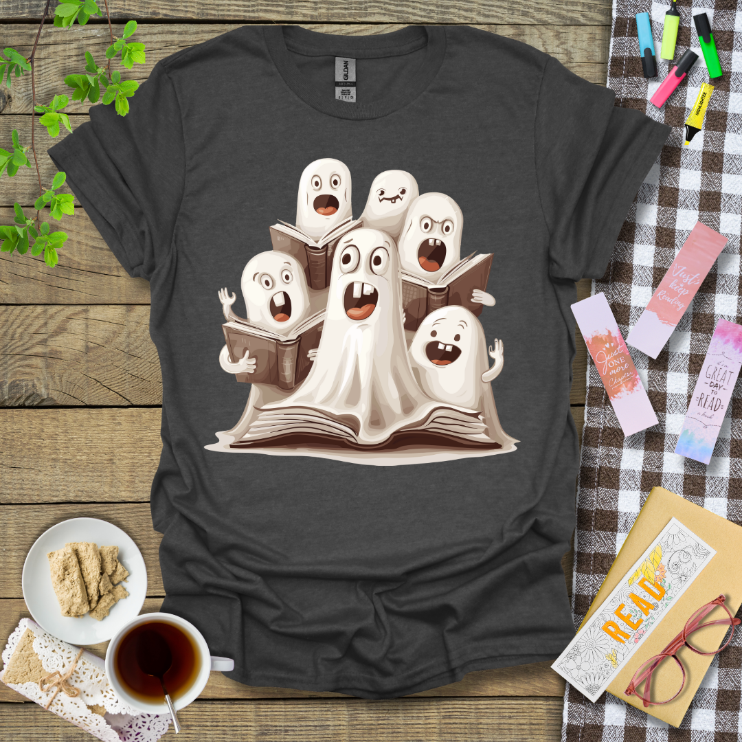 Excited Halloween Theme Ghost Graphic T Shirt