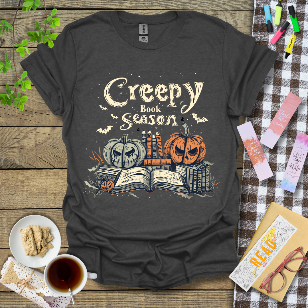 Creepy Book Season Graphic T Shirt