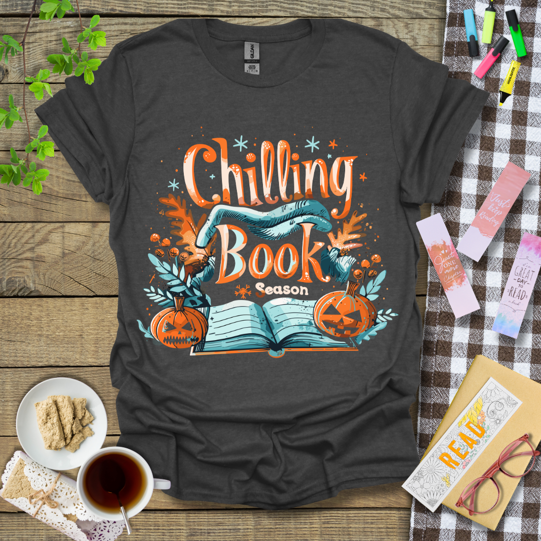 Chilling Book Season Graphic T Shirt