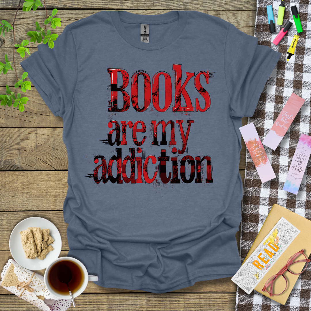 Books Are My Addiction Graphic T Shirt