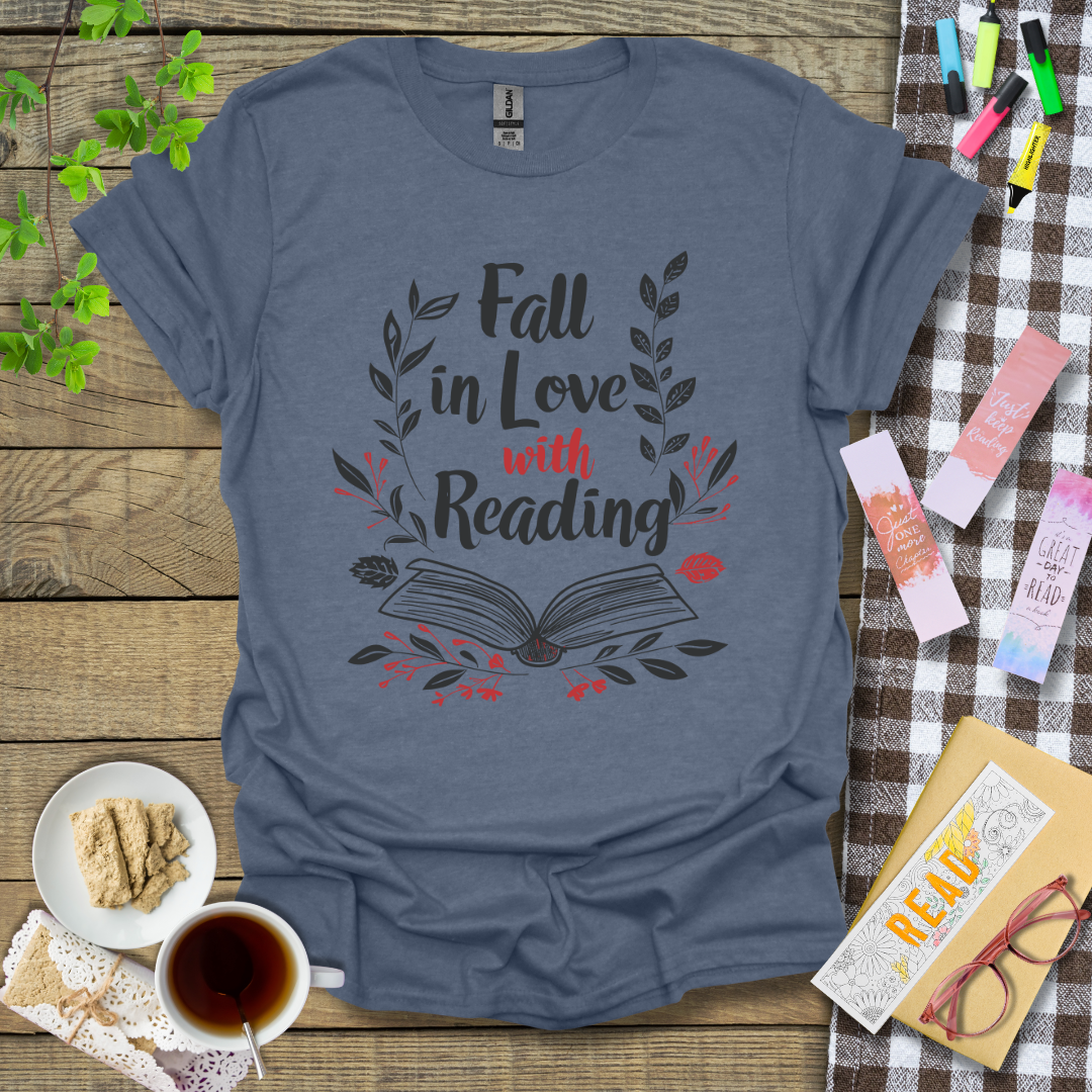 Fall In Love With Reading Graphic T Shirt