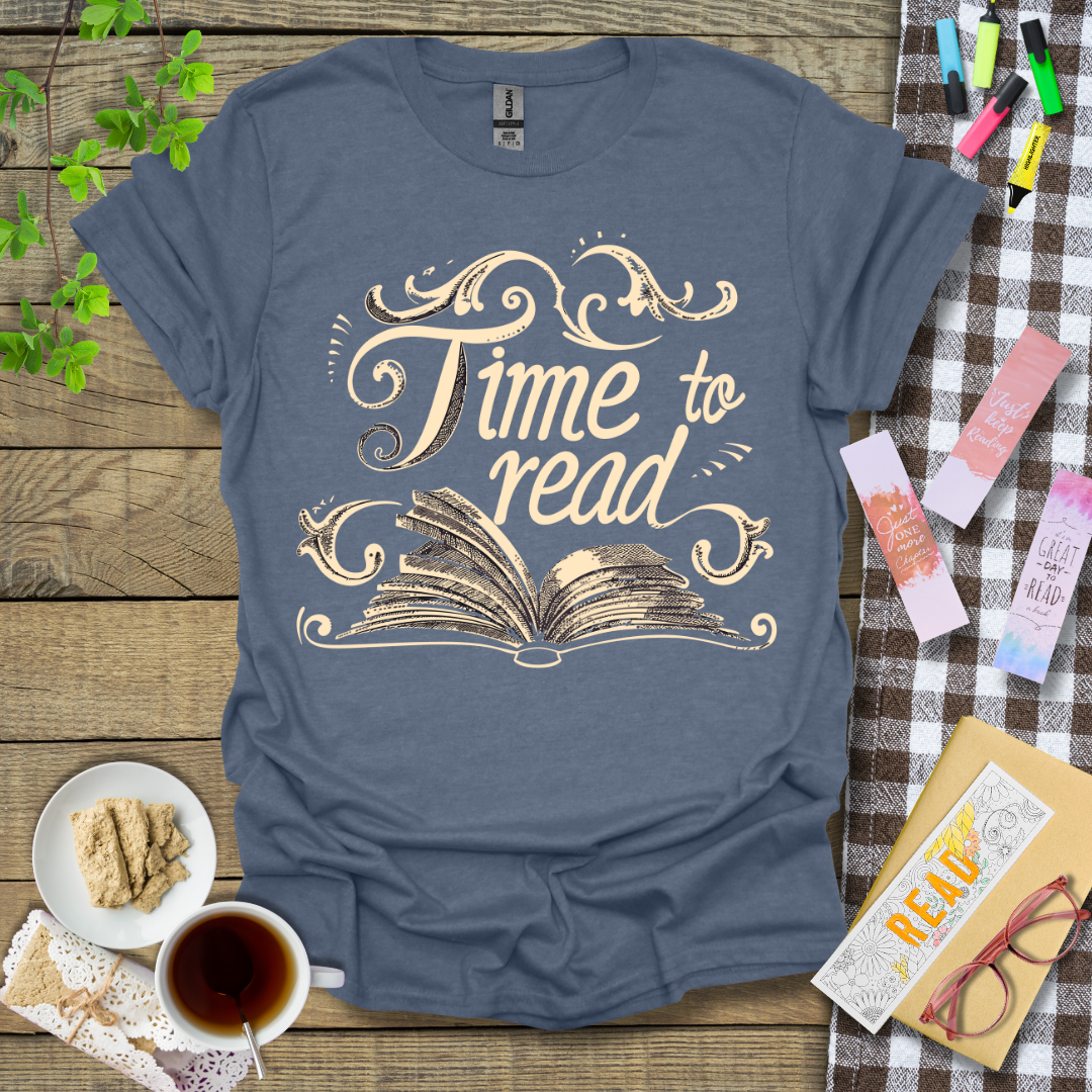Time To Read Graphic T Shirt