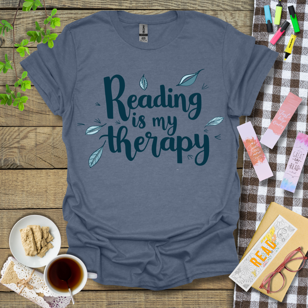 Reading Is My Therapy Graphic T Shirt