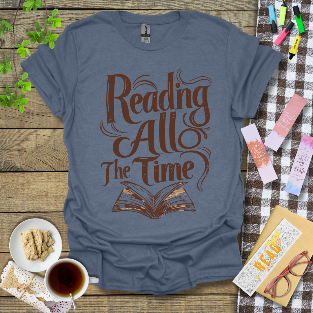 Reading All The Time Graphic T Shirt