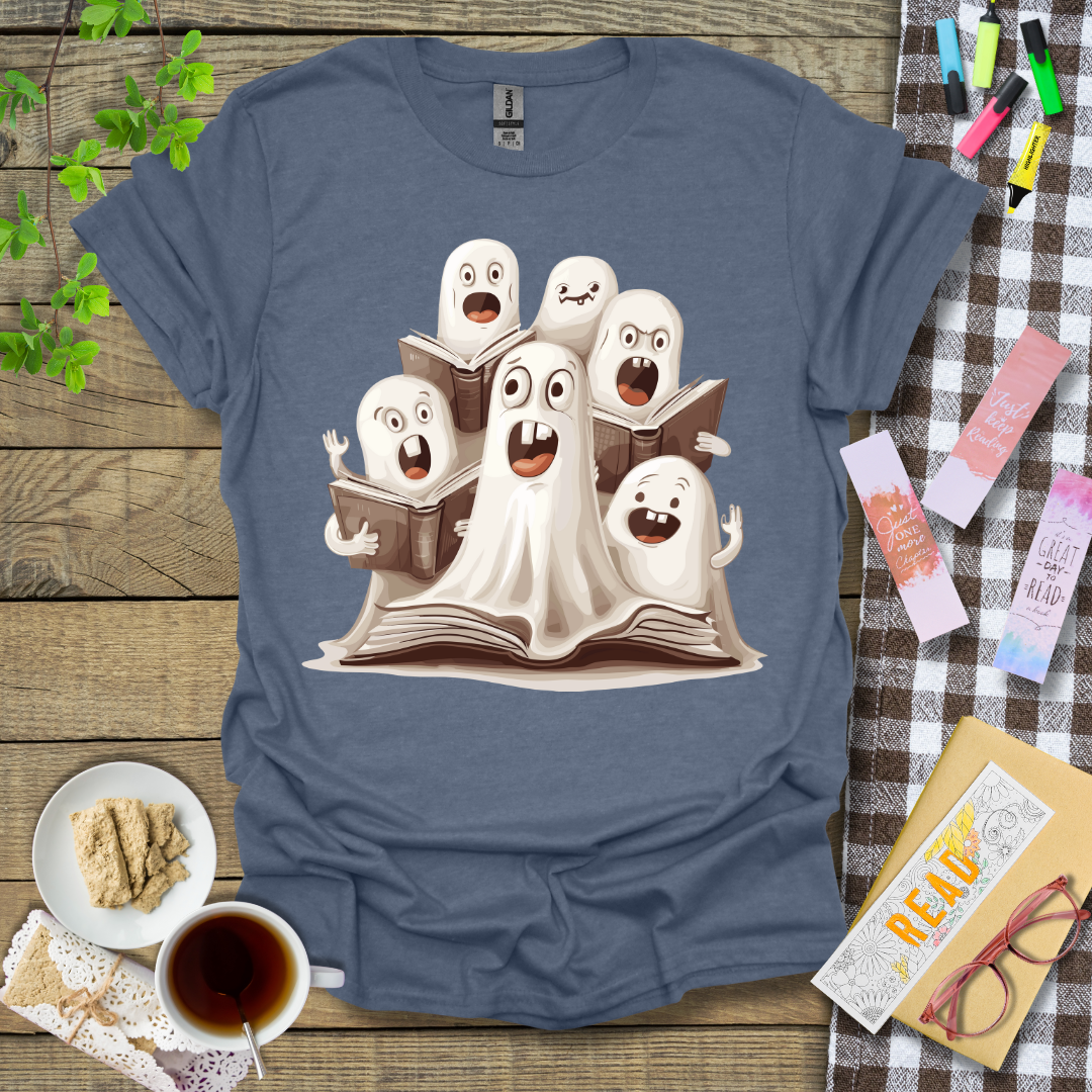 Excited Halloween Theme Ghost Graphic T Shirt