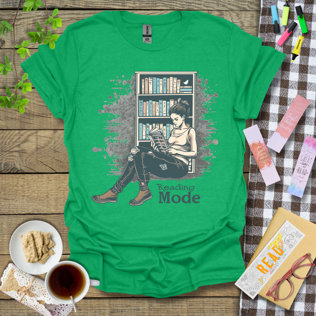 Reading Mode Graphic T Shirt