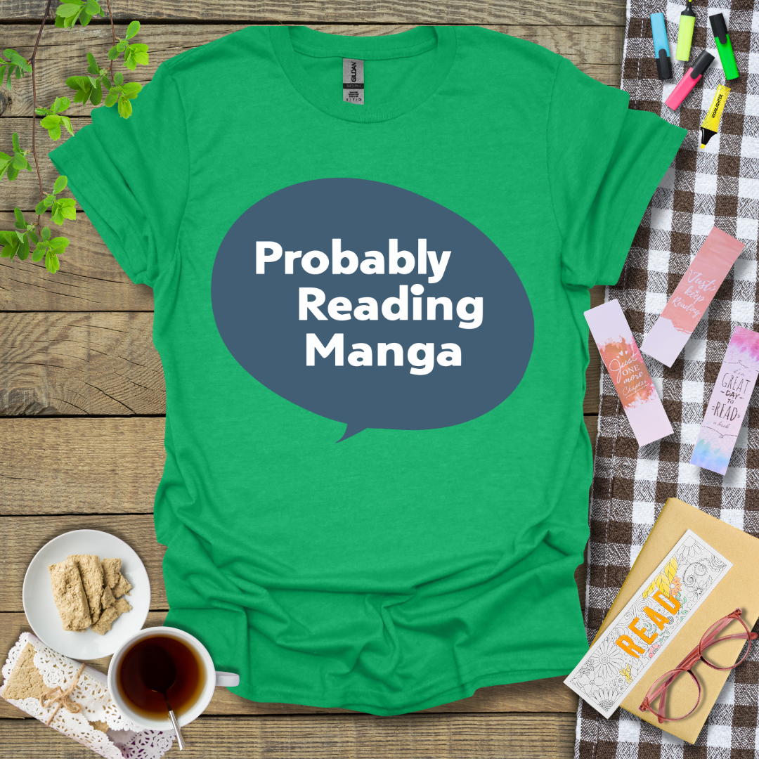 Probably Reading Manga Graphic T Shirt