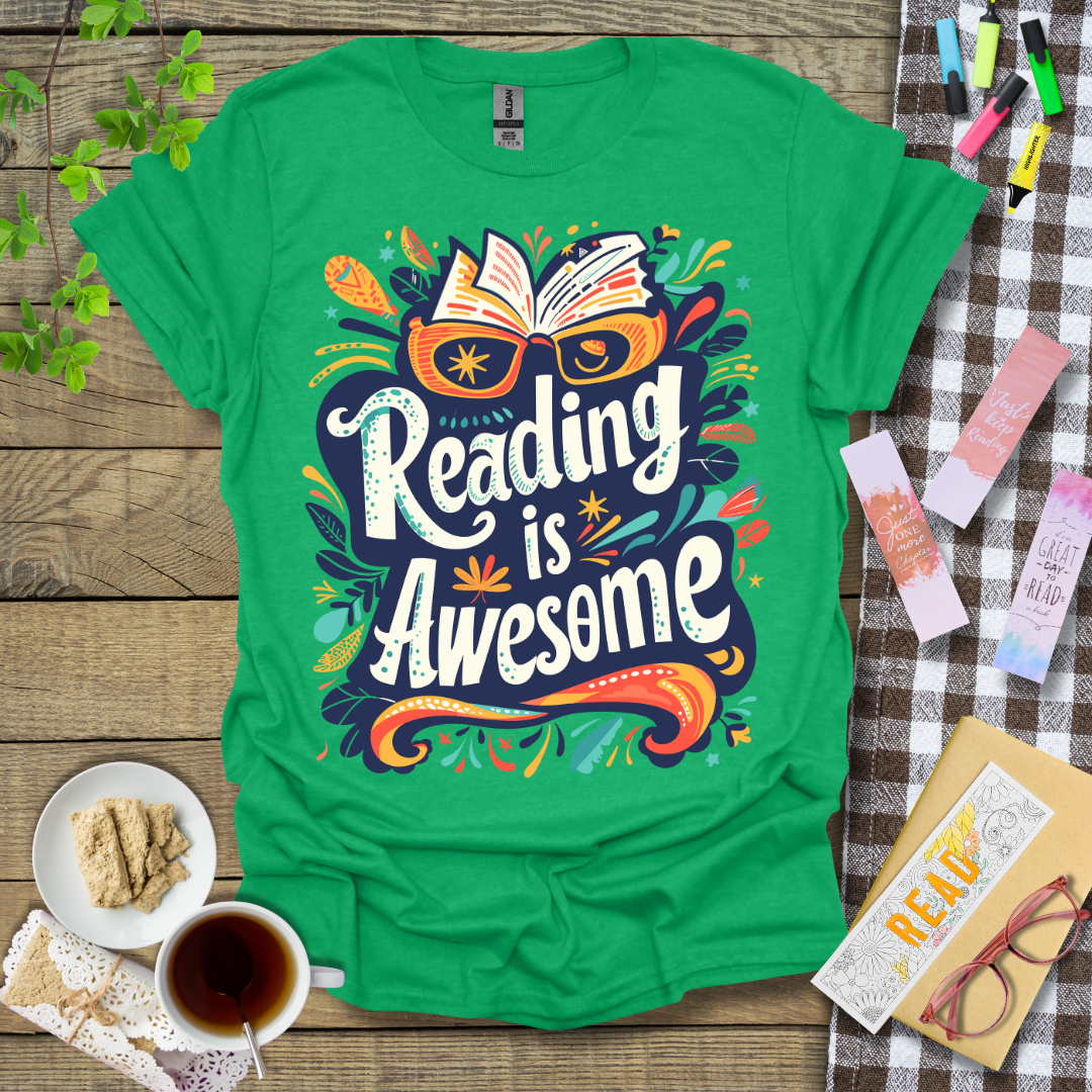 Reading Is Awesome Graphic T Shirt
