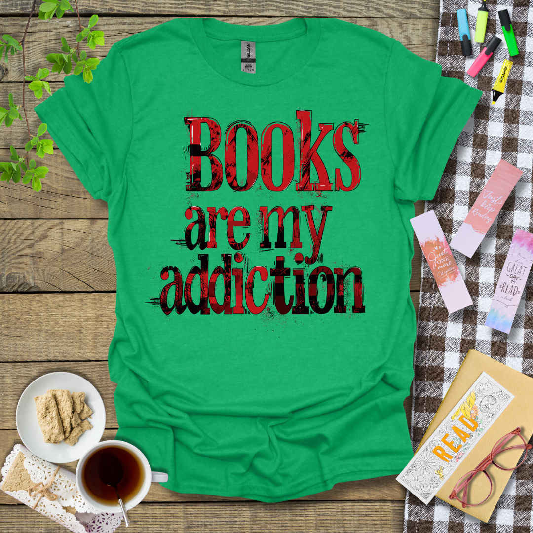 Books Are My Addiction Graphic T Shirt