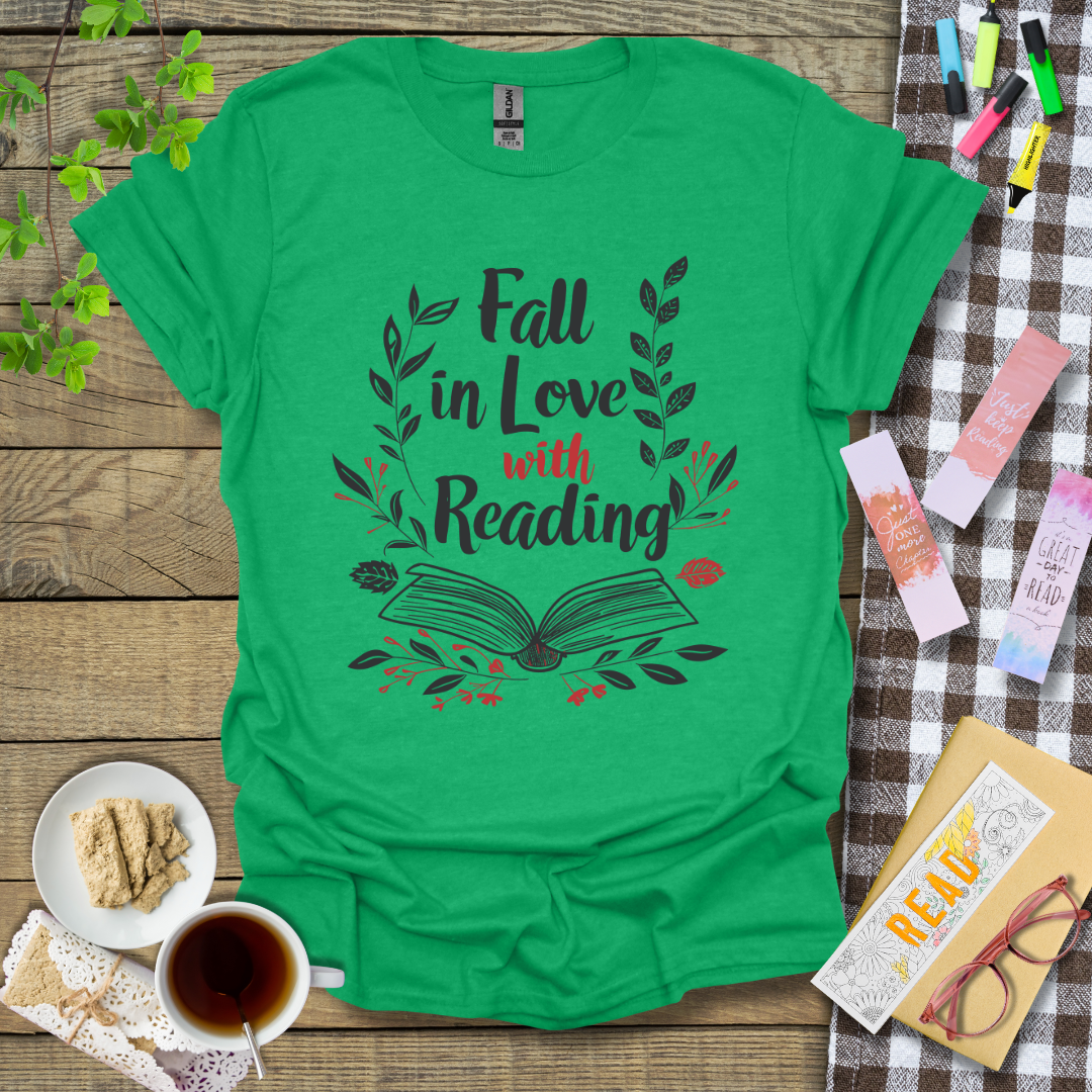 Fall In Love With Reading Graphic T Shirt