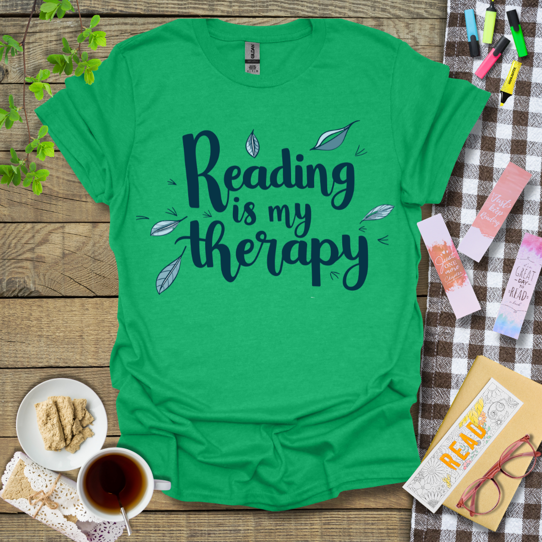 Reading Is My Therapy Graphic T Shirt