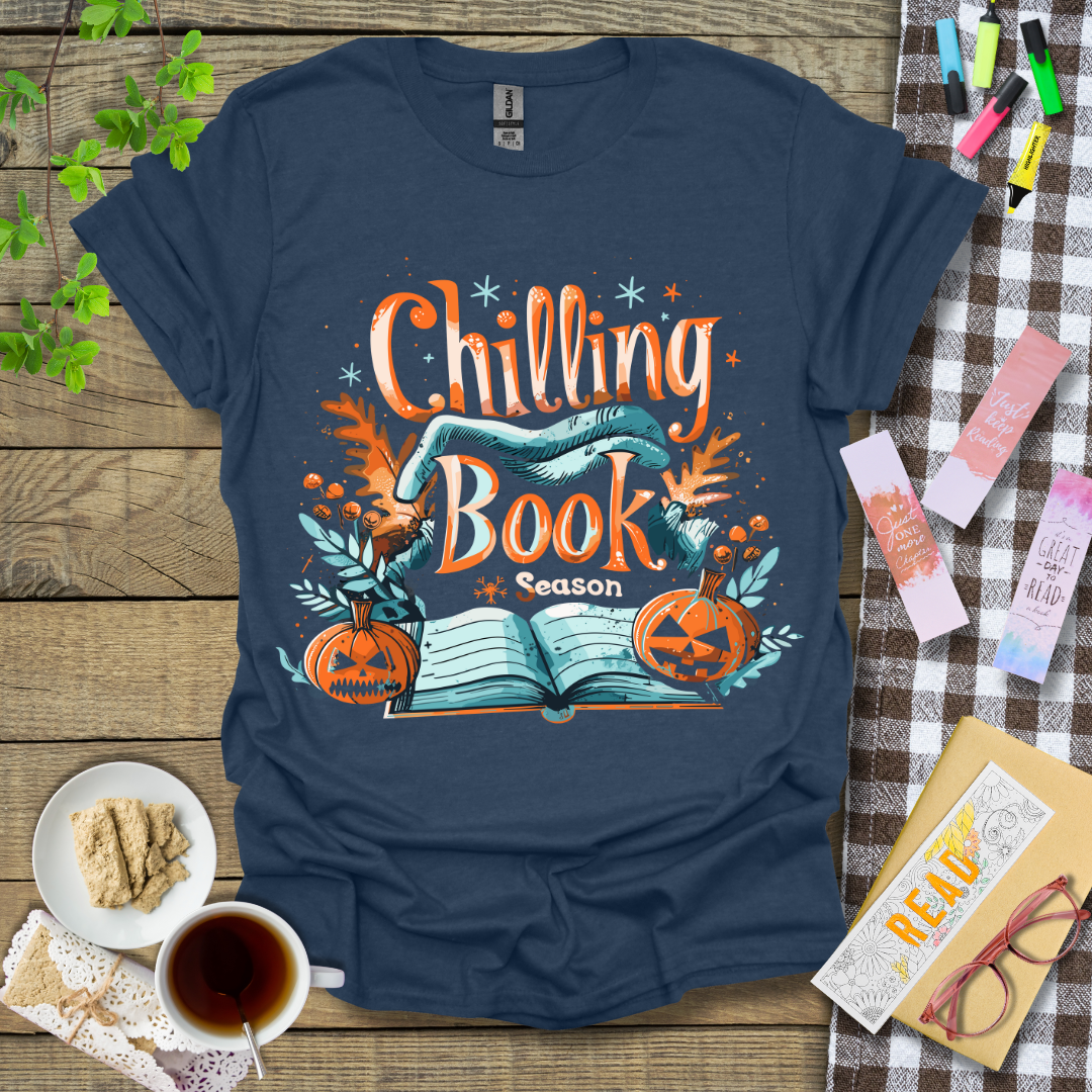 Chilling Book Season Graphic T Shirt