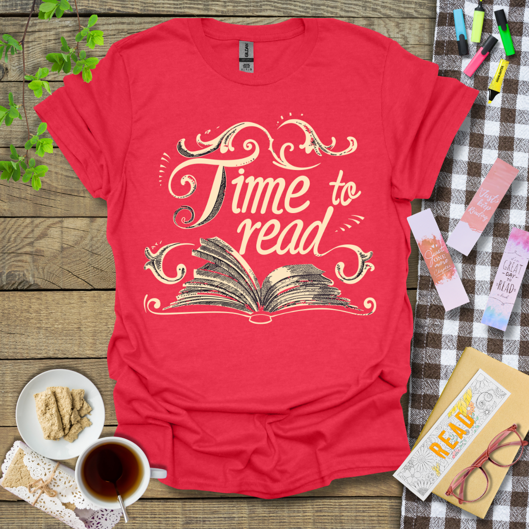 Time To Read Graphic T Shirt