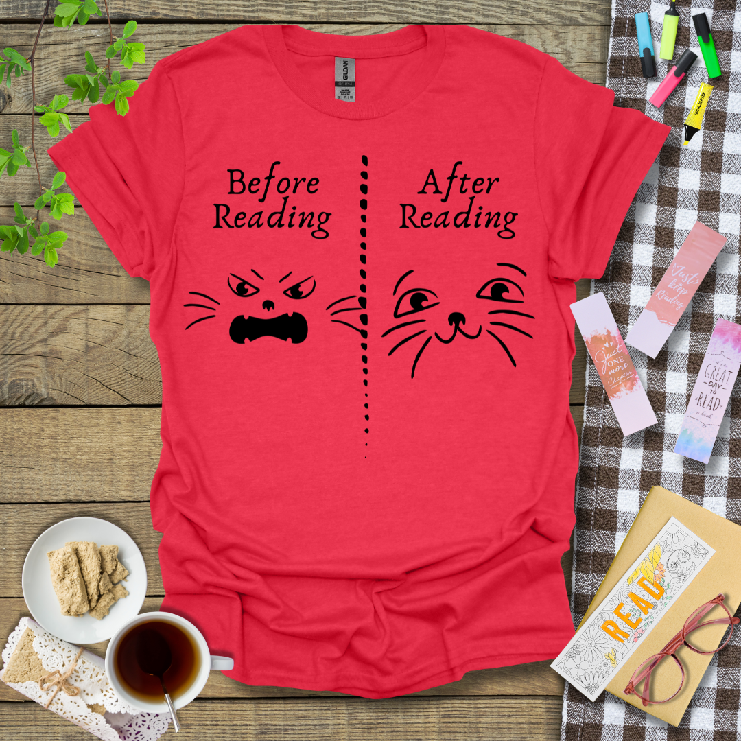 Before Reading - After Reading Graphic T Shirt