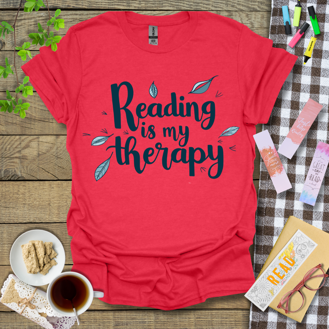 Reading Is My Therapy Graphic T Shirt