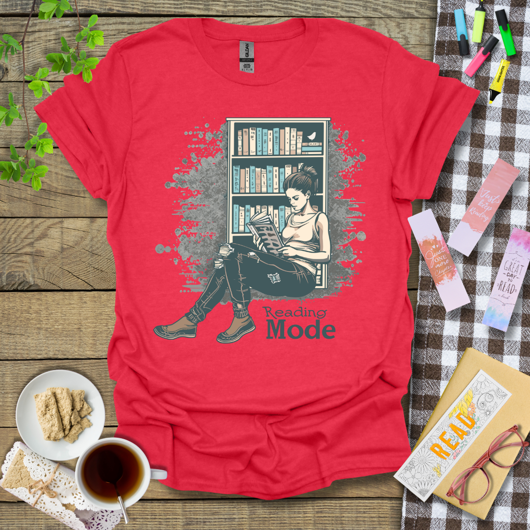 Reading Mode Graphic T Shirt