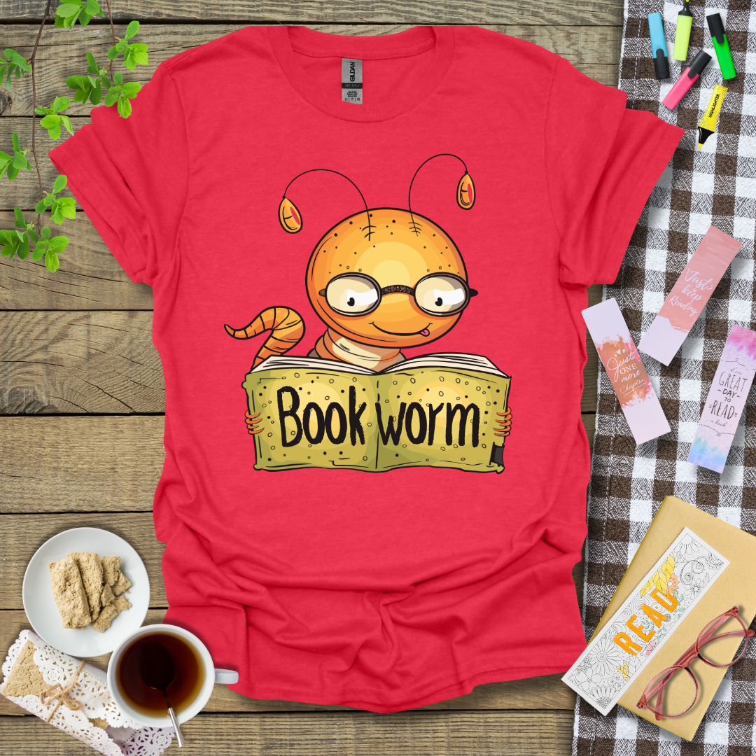 Reading Bookworm Graphic T Shirt