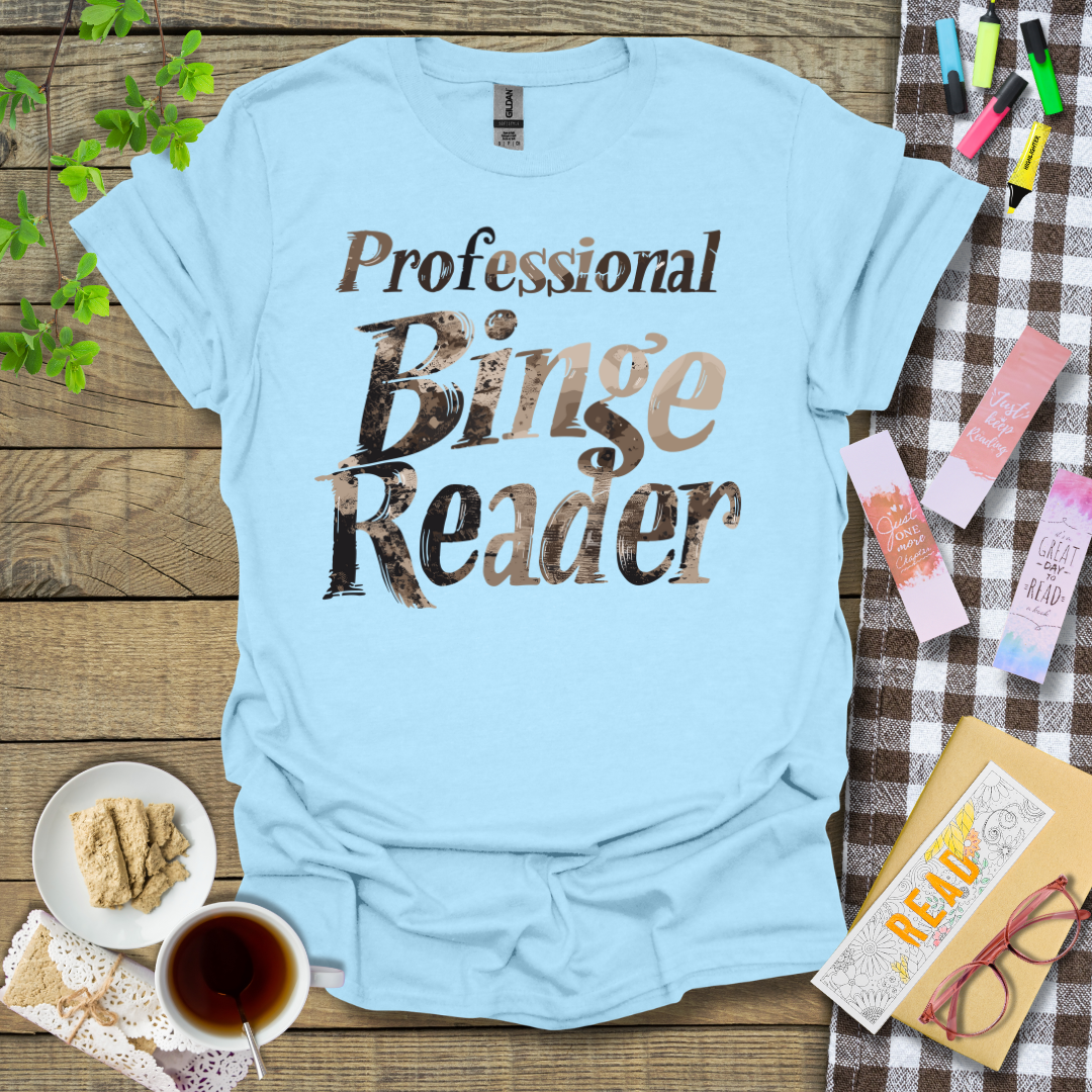 Professional Binge Reader Graphic T Shirt