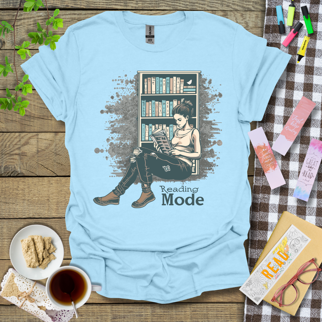 Reading Mode Graphic T Shirt