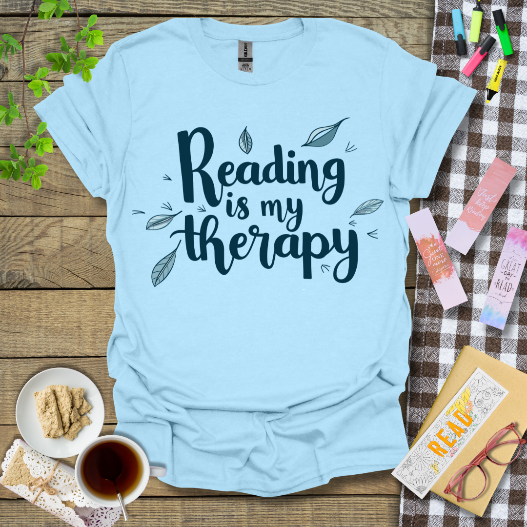 Reading Is My Therapy Graphic T Shirt