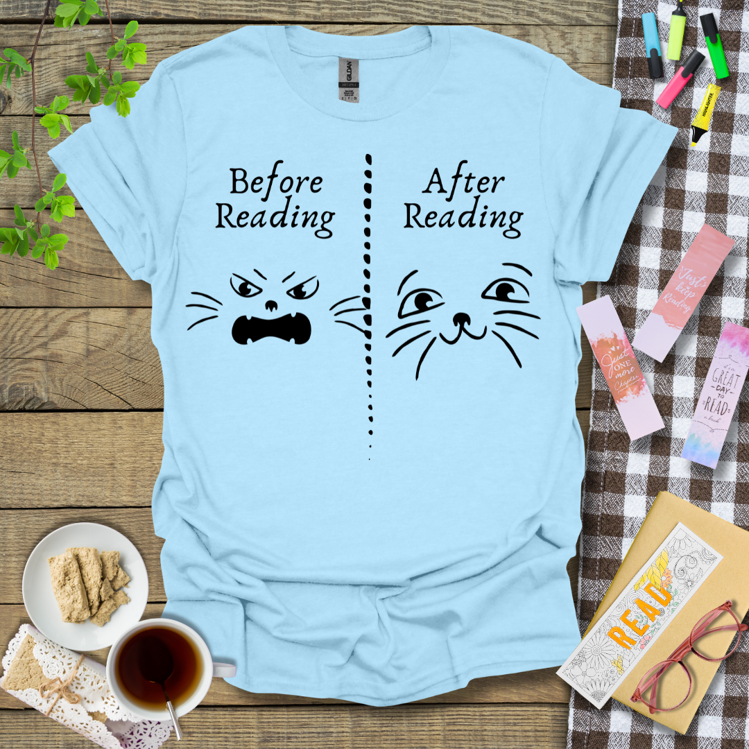 Before Reading - After Reading Graphic T Shirt