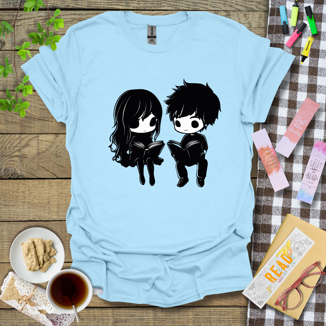 Couples Reading Graphic T Shirt