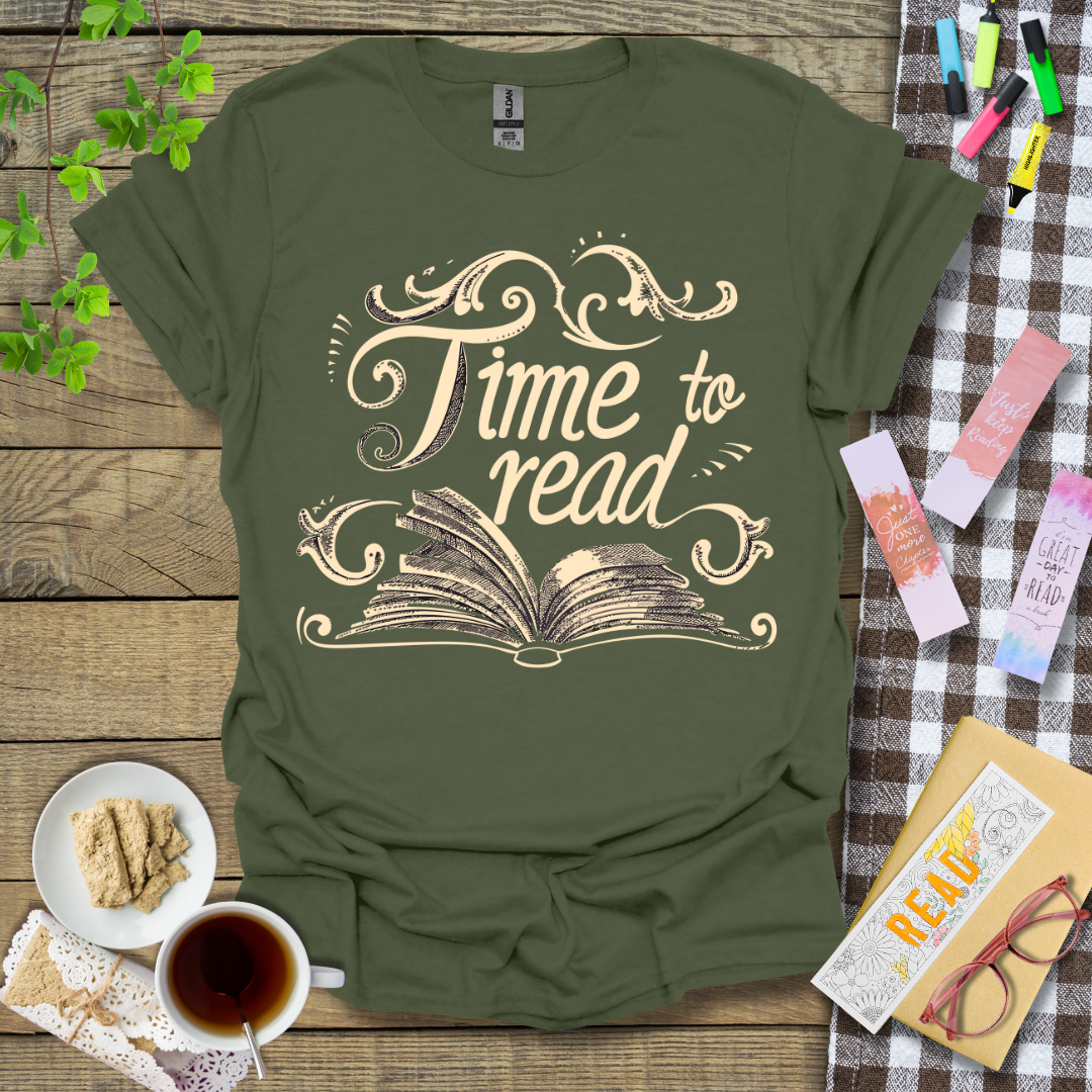 Time To Read Graphic T Shirt