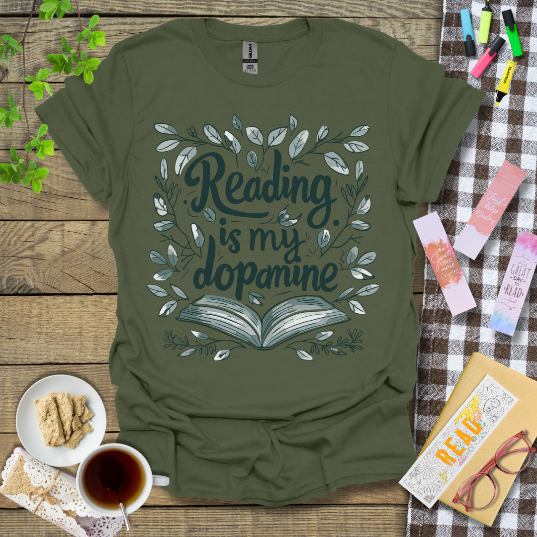 Reading Is My Dopamine Graphic T Shirt