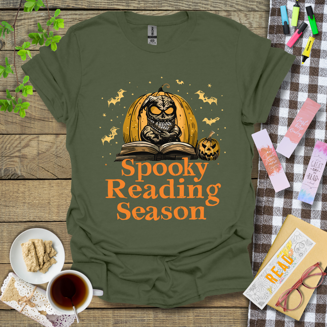 Spooky Reading Season Graphic T Shirt