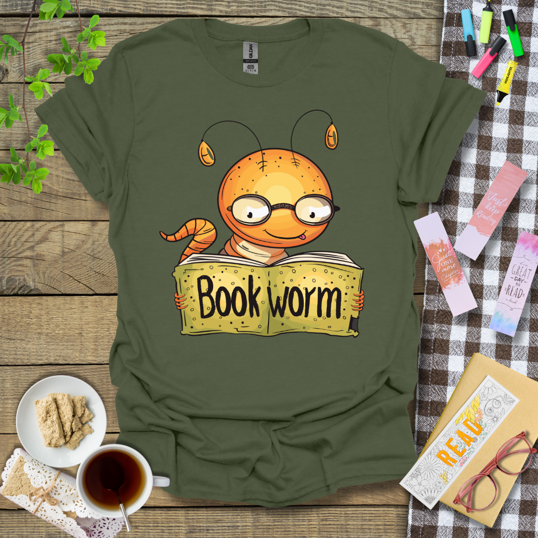 Reading Bookworm Graphic T Shirt