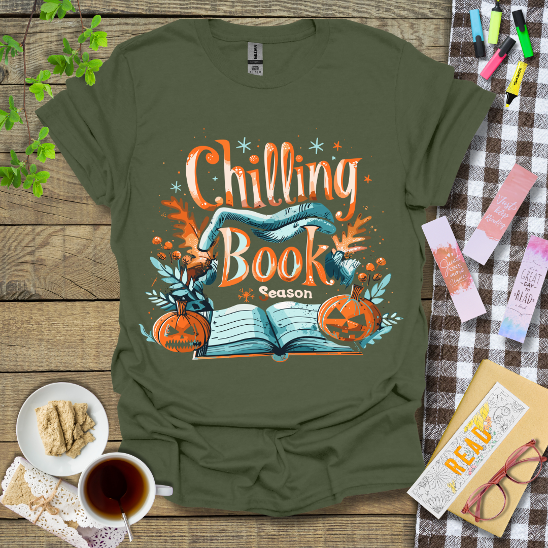 Chilling Book Season Graphic T Shirt