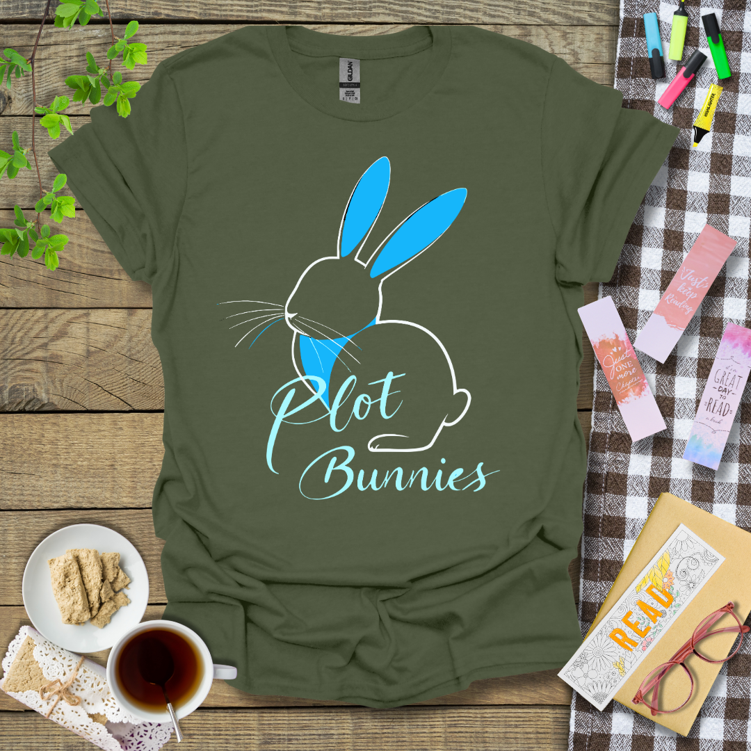 Plot Bunnies Blue Version Graphic T Shirt