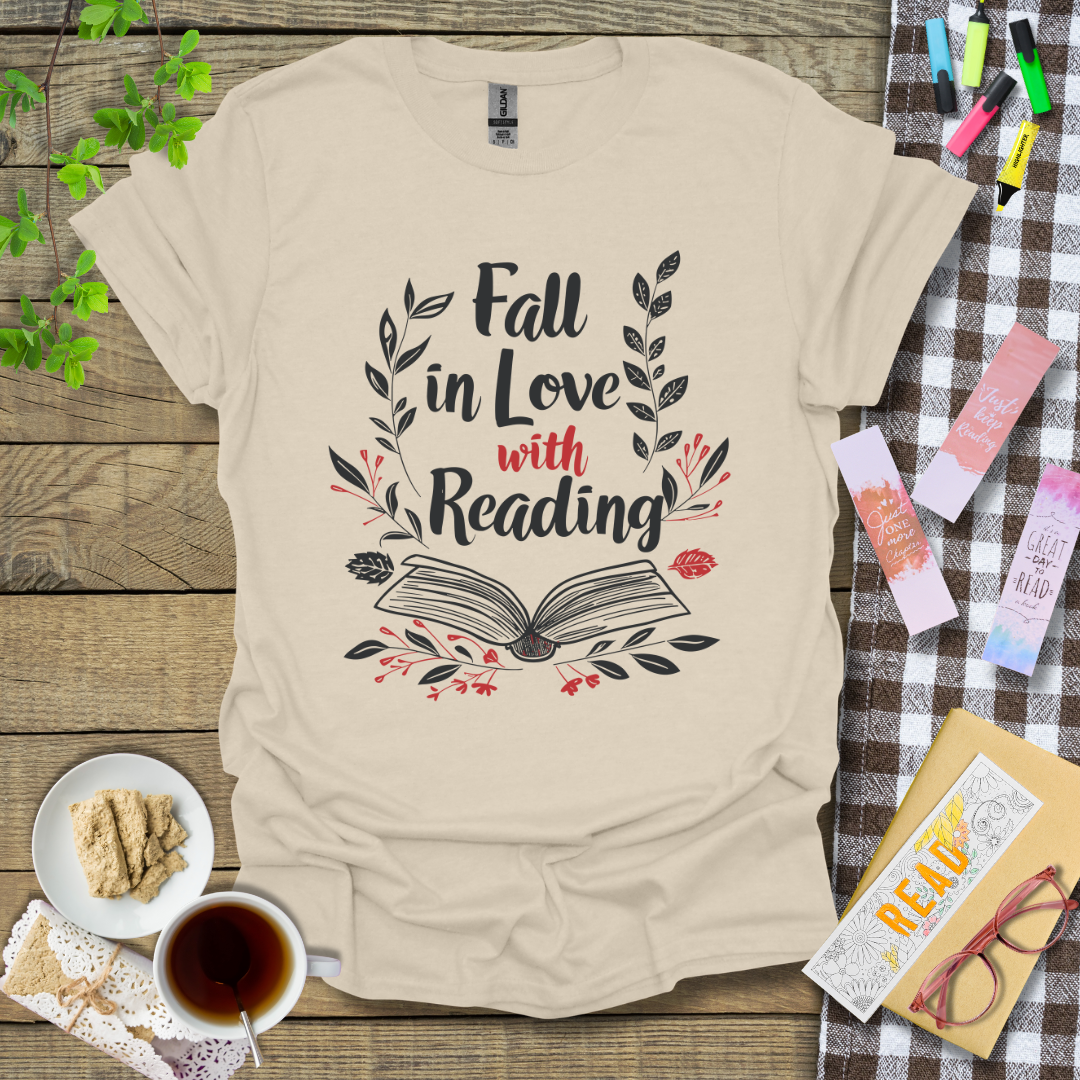 Fall In Love With Reading Graphic T Shirt