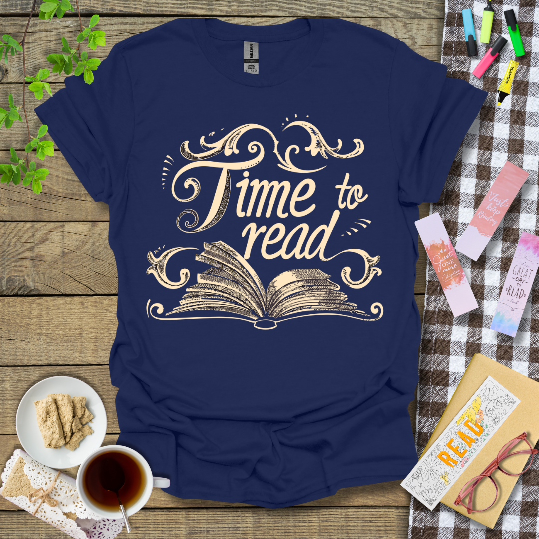 Time To Read Graphic T Shirt