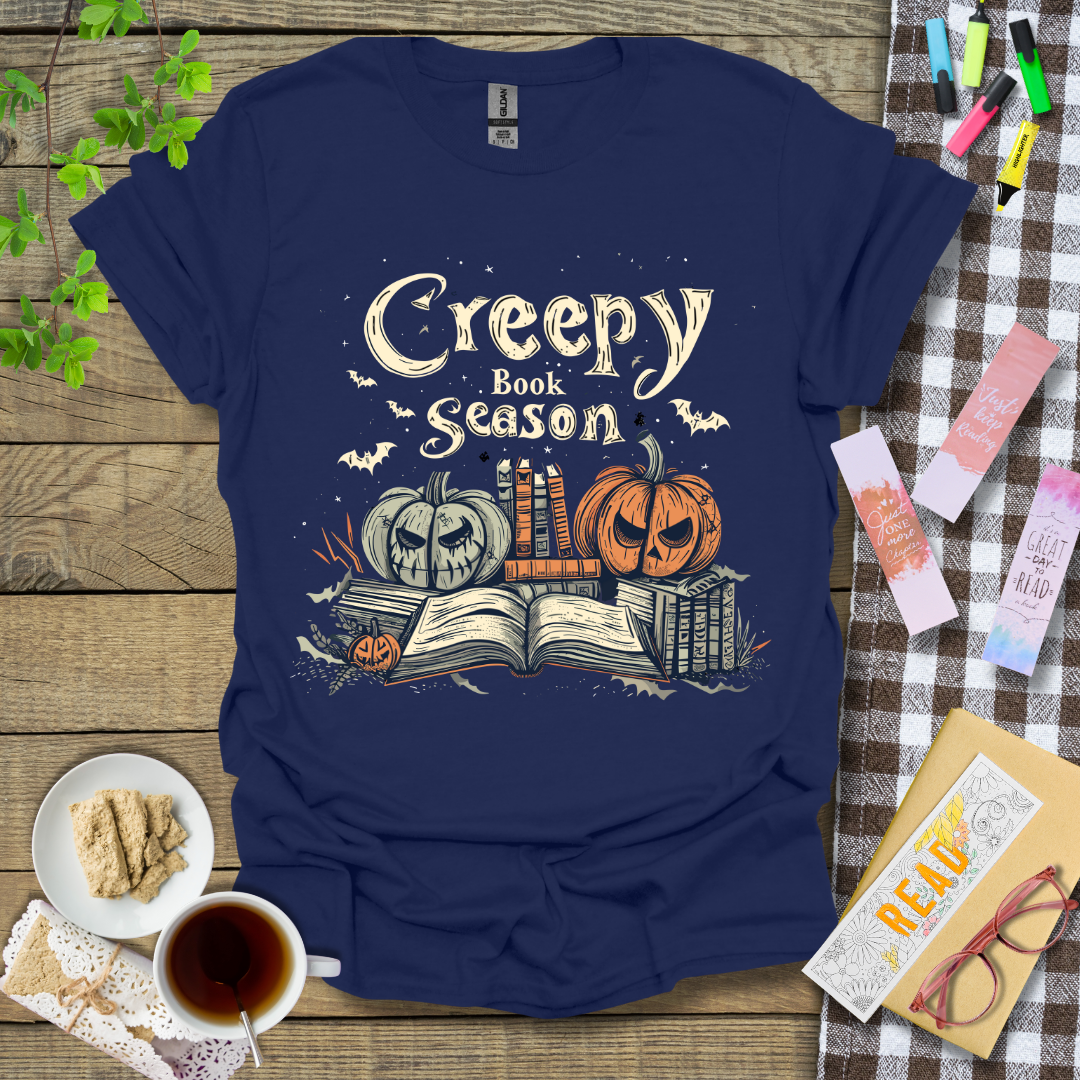 Creepy Book Season Graphic T Shirt