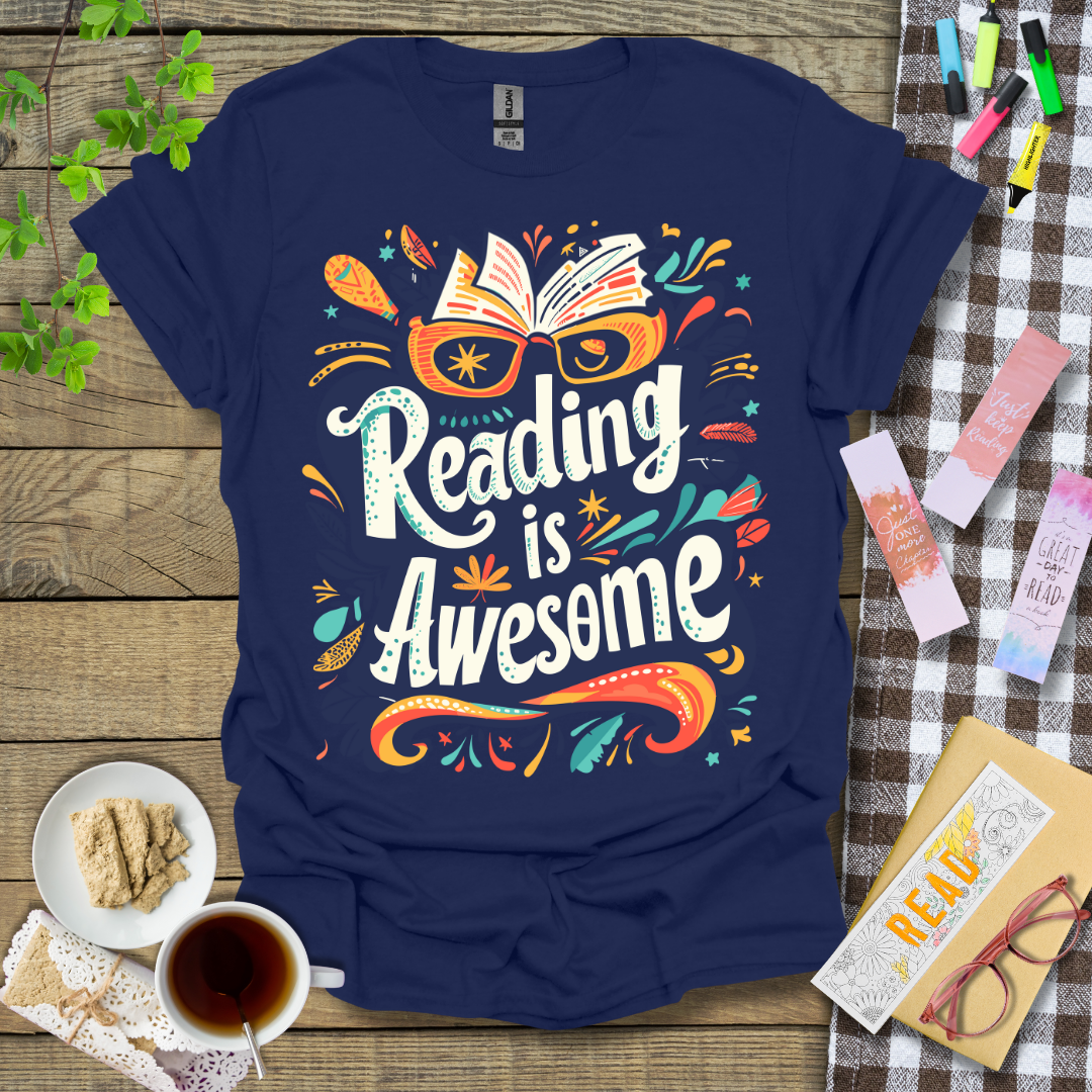 Reading Is Awesome Graphic T Shirt