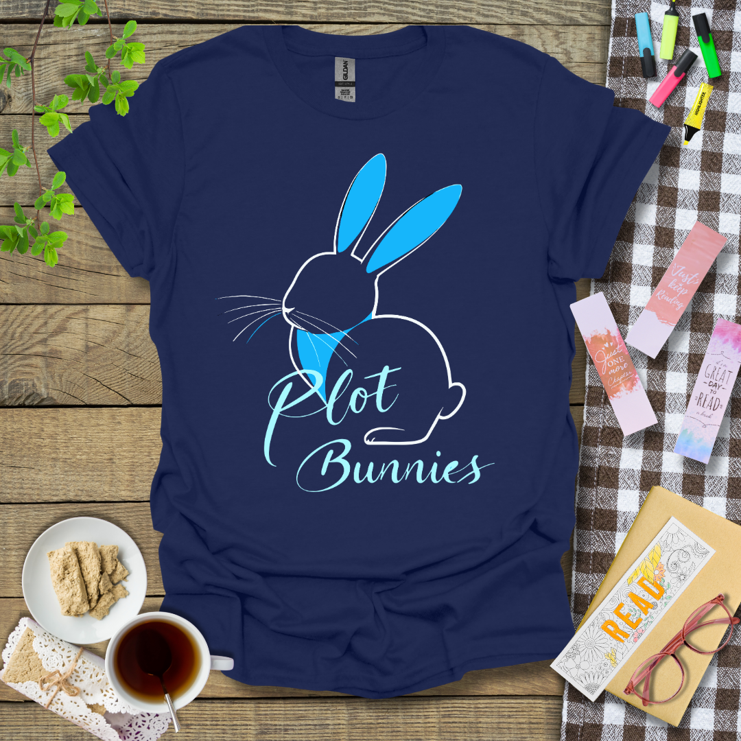 Plot Bunnies Blue Version Graphic T Shirt
