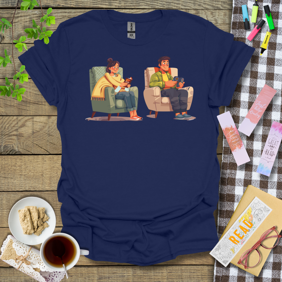 Reader Girlfriend Gamer Boyfriend Graphic T Shirt