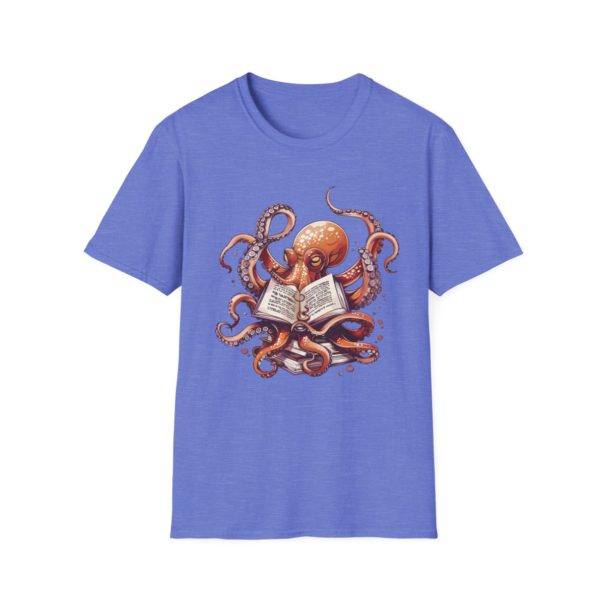 Reading Octopus Graphic T Shirt