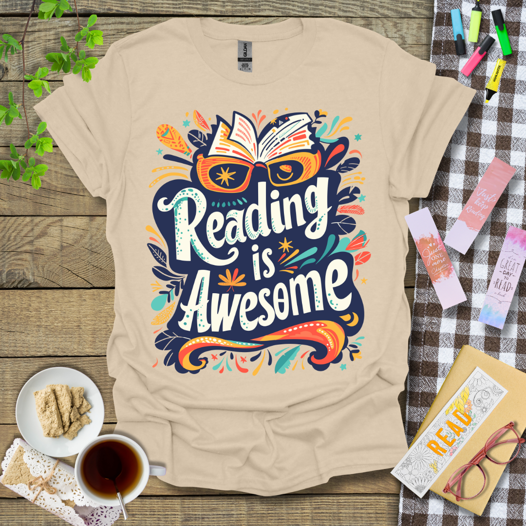 Reading Is Awesome Graphic T Shirt